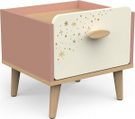Laste &ouml;&ouml;kapp 1 sahtliga roosa ja valge - mittetoksiline v&auml;rv - V&auml;ike &ouml;&ouml;kapp 40 x 40 x 36 cm - M&ouml;&ouml;bel lastetuppa - Suzie seeria