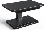 Fydeamer Monitorst&auml;nder aus Holz | H&ouml;henverstellbare Monitor Erh&ouml;hung mit Staufach | f&uuml;r Laptop Bildschirm und PC | 15 KG Tragkraft | Schwarz