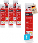 6 x Alfa Multi-Purpose Grease 400 ml Professional Quality Universal Lithium Grease, Grease, Long Term Grease &ndash; Protects Engines from Corrosion and Ageing, Temperature Resistant