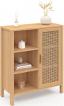 IDMarket - EDHEN 3 riiuli ja kapiga 70 cm puidust ja restiga k&uuml;ljepaneel EDHEN