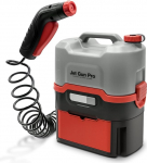 ERRECOM Jet Gun PRO+, kaasaskantav akutoitel t&ouml;&ouml;tav survepesur koos tarvikute sahtliga, 8L veepaak, 3M spiraalvoolik, kaal 2.9kg