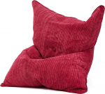 Roheline Bean Square XXL siseruumide Corduroy kate 140 x 180 cm - ilma t&auml;idiseta - Bean Bag Cover, Bean Bag Cover - 600D Oxford, Cord - Pehme, pehme, vastupidav - pestav, koos sisekotiga - Punane