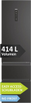 Haier Cool Freezer Combination Black 3D 60 Series 5 HTW5620DNPT I 2,05 m, No Frost I Ergonoomilised s&uuml;gavk&uuml;lmiku sahtlid I K&uuml;lmik koos s&uuml;gavk&uuml;lmikuga vabalt seisva mahutavusega 414 L I Wi-Fi, nutikad k&uuml;lmkapiosad