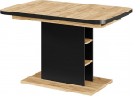 Vicco Fenaro pikendatav s&ouml;&ouml;gilaud must tammepuust 120/160 x 80 cm koos lahtiste sektsioonidega