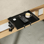 Biigdan Bettablage Zum Einh&auml;ngen mit Ladekabelsteckplatz,Faltbar Nachttisch Zum Einh&auml;ngen Ans Bett,Platz sparen,Klemmregal Bettablage, f&uuml;r Etagenbett , Boxspringbett , Schreibtisch,Sessel,32*23.5*2 cm