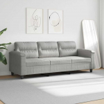 3-kohaline diivan Diivan Lounge diivan Relax diivan K&uuml;lalissohva Polsterdatud diivan Elutoa diivan L&otilde;&otilde;gastav diivan magamistuppa K&uuml;lalistetoas Helehall 180 cm Mikrokiudkangas