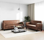 Diivanikomplekt 2-osaline kunstnahast mokkade v&auml;limusega pruun diivanikomplekt Lounge diivanvoodi polsterduskomplekt Sobib kontorisse magamistoas korterisse hotelli