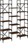 vidaXL raamaturiiul pruun tammefekt 127,5 x 28,5 x 172,5 cm Puitmaterjal