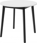 Mirjan24 Dirko S pikendatav s&ouml;&ouml;gilaud, &uuml;mmargune k&ouml;&ouml;gilaud, praktiline s&ouml;&ouml;gilaud, L: 90-130 x K: 77 x L: 90 cm, s&ouml;&ouml;gilaud, t&ouml;&ouml;laud (valge/must)