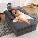 Bladez Cord Diivanvoodi Cloud Diivan - kaasaegne &uuml;hekohaline p&otilde;randap&otilde;hine diivan 3 padjaga, mugav v&auml;ike Lounge diivan elutuppa, koju ja kontorisse, ei vaja kokkupanekut (Hall B)