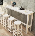 Moderner Konsolentisch mit rechteckiger Basis, Wandfl&auml;chen, seitlicher Flur, Eingangsbereich, Stehtisch aus Massivholz f&uuml;r Zuhause, moderner Langer, schmaler Esstisch in Thekenh&ouml;he, rechteck