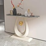 Schlanker, moderner Konsolentisch mit Stauraum, modernes Akzentst&uuml;ck f&uuml;r die Dekoration von Wohnzimmer, Flur oder Eingangsbereich