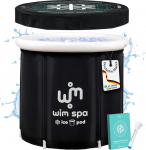 Wim Spa [The Original Since 2015] Ice Pod (80 cm Diameter x 80 cm) XL - Foldable Insulated Ice Bath / Ice Barrel for Cold Plunge Cold Therapy, Portable Bathtub Including Rain Cover, Thermometer, eBook