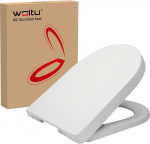 WOLTU WS2544 Toilet Lid Seat with Soft-Close Mechanism, Plastic, Fast Fix / Quick Attachment, Soft Close Hinge Antibacterial