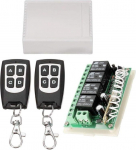 Riloer Radio Remote Control RF Switch 12 V 4CH Channel 433 MHz with Box 2 Transmitters