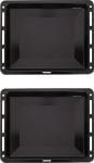 ICQN Baking Tray Grid Set for Oven, 46 x 37 cm | Chrome-Plated Oven Rack and Enamel Baking Tray Set | 465 x 375 mm | Bosch Siemens Constructa Profilo Oven 662999 00662999...