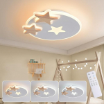 YUEEU 34 cm LED laevalgusti magamistuba puidust lastetoa lamp laet&auml;his laste lamp timmitav laelamp lastele lamp puldiga