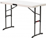 LIFETIME Plastic Folding Camping Table, White, 122 x 61 x 86 cm