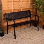 Home Discount 333766 Garden Gazebo Steel Plastic Black