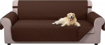 U-NICE HOME Gro&szlig;er Sofabezug, wendbar, Couchbezug f&uuml;r Hunde, mit elastischen B&auml;ndern, wasserabweisend, M&ouml;belschutz f&uuml;r Haustiere, Couchbezug f&uuml;r 4 Kissen, Couch (&uuml;bergro&szlig;es Sofa, Braun/Braun)