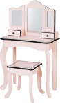 Teamson Kids - Little Lady Gisele Toy Vanity Set - Pink/Black