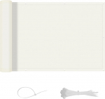 LOVE STORY R&otilde;du privaatsusekraan, 100 x 600 cm, ilmastikukindel, PES r&otilde;dukate, r&otilde;dukate, r&otilde;dupaneelid, r&otilde;dukatted, l&auml;bipaistmatu tuulekaitse, kaablikinnitustega v&auml;lisraudteele, kreemne v&auml;rvus