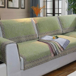 YWQJL diivanikaitsja, diivanikaitsja, libisemisvastane retro L kuju 1 2 3 4-kohaline diivanikate, diivanikaitsja kassikoera tekk nurgas diivanil libisemisvastane diivanipadi, roheline, 110 x 180 cm (43 x 71 tolli)