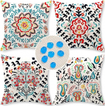 Cirzone Outdoor padjakate komplekt 4 padjakatet 45 x 45 cm Dekoratiivne elutoa linasest riidest dekoratiivse elutoa, aia, r&otilde;du jaoks.