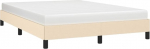 vidaXL polsterdatud voodi, voodiraam lamelliraamiga, magamistoa voodi, tugijalgadega kaheinimesevoodi, voodiraam, magamistoam&ouml;&ouml;bel, kreemjas 140 x 200 cm kangas