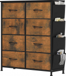 YITAHOME kapp, 8 kangast sahtlit k&auml;epidemetega, hoiukapp, sahtlikapp, metallraam, kanga kapp magamistuppa, elutuppa, koridori, kontorisse, m&auml;danenud puidu teravikuga