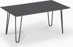 FlairLine kohvilaud K&uuml;ljelaud - Disain diivanilaud Modernne elutoa laud Hairpin Skandinaavia, Made in Gemany (Antratsiit, 50 x 90 cm)