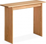 Kitsas konsoollaud esikusse, koridorilaud esikusse ja elutuppa, minimalistlik disain, naturaalse puidupinnaga (kollane)