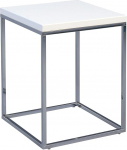 M2 Kollektion Roxy Tavolino Basso, kroomitud metall valge matt, 40 x 40 x 52 cm