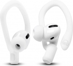 WC HookZ - patenteeritud t&auml;iustatud k&otilde;rvarihmad AirPods Pro 1, 2 ja AirPods 1, 2 ja 3 jaoks - pakendis on kaks paari Wicked Cushions'i poolt valmistatud paari | Talvine valge