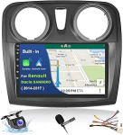 Upgrade 9-tolline puuteekraaniga autoraadio, 2 DIN Android 13 raadio Renault Dacia Sandero 2014-2017, 2G+64G, traadita Carplay & Android Car, raadio GPS/WiFi/BT/USB/RDS/FM mikrofoniga tagurdamine