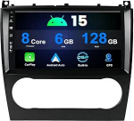[6G + 128G] Android 15 autoraadio Mercedes Benz C-klassile W203 W209 C180 C200 2005-2009 CarPlay Android auto 9-tolline IPS autostereo DSP Mirror Link Bluetooth WiFi GPS FM/RDS SWC kaamera + mikrofon