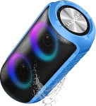 Kaasaskantav Bluetooth-k&otilde;lar koos valgusega, Bluetooth 5.3 muusikakast, bassiv&otilde;imendusega kast IPX7 veekaitsega, 52 mm kahekordne k&otilde;lar, s&uuml;gav bass, v&auml;lisk&otilde;lar reisimiseks, peoks, rannaks, siniseks