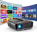 P&auml;evavalgusprojektor 2400ANSI Ultra HD 4K HDR10+ p&auml;evane nutiprojektor Tof Autofookusega HDMI eARC/CEC WiFi6 Bluetooth 5.4 40W DB Audio WLAN projektor kodukino m&auml;ngude lae jaoks