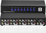 SIENOC 8 Port Input 1 Output Video Audio AV RCA Switch Switch Valikukast (8 Port Input 1 Output)