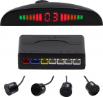 ASVEGE R&uuml;ckfahr Radar LED Parksensor,Halbmond 4 Sensor, Tagfahrsicherung, Parkradar Monitorsystem mit Display, wasserdicht
