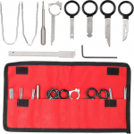 Swpeet 21 tk professionaalne raadio eemaldamise v&otilde;tmete t&ouml;&ouml;riistakomplekt, stereo raadio eemaldamise t&ouml;&ouml;riistakomplekt auto ja veoauto stereo DIN eemaldamise v&otilde;tmed Stereo &uuml;hildub Mercedes/BMW/VW/Audi/Fordiga