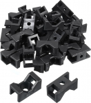 hankimise kaart Kaabel Tie Base Sadula Mount Wire Holder 30x15.8x13.7mm Wire Clips Elektrooniline Wire Organizer Holder Organiseeritud Black 0.5cm l&auml;bim&otilde;&otilde;t Pack of 75