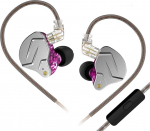 Yinyoo KZ ZSN Pro k&otilde;rvaklapid 1DD 1BA HiFi monitor k&otilde;rvaklapid M&uuml;ravastased juhtmega k&otilde;rvaklapid Tasakaalustatud armatuuriga d&uuml;naamilise juhiga h&uuml;briidk&otilde;rvaklapid koos mikrofonidega (lilla mikrofon)