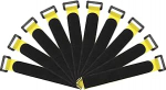 hankekaart Kinnitus Hook and Loop Kabelbinder 20,3 x 2,5 cm, wiederverwendbar, mit Schnalle, verstellbarer Mehrzweck-Drahtgurt f&uuml;r Kabelmanagement, Gelb, 10 St&uuml;ck