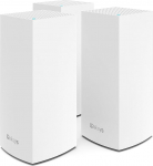 Linksys Velop MX12600 Tri-Band Mesh WiFi 6 s&uuml;steem (AX4200) WiFi ruuter kuni 830 m&sup2; traadita levialaga, 3,5 korda kiirem rohkem kui 120 seadmele - 3 tk, valge v&auml;rviga.