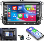Ohradio DSP/4G+64G/Android15 autoraadio VW Golf 5 6 Tiguan Caddy Polo Touran Android raadio 2 DIN juhtmevaba Carplay Android auto 7-tolline puuteekraan koos navigatsiooniga WiFi Bluetooth Type C + tagurdamine
