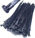 Pakend 100 kaablisideme suletav 300 mm x 7,6 mm must eemaldatav korduvkasutatav nailon korduvkasutatav UV-stabiilne