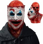Kahekihiline magnetiline hirmutav mask Halloweeni jaoks, klouni t&auml;isn&auml;omask, mis on valmistatud lateksist, eemaldatav 3D klouni mask, kolju n&auml;gu dekoratsioonina maskiballide ja Cosplay rekvisiitide jaoks