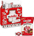 Nutella advendikalender 2025 koos 24 &scaron;okolaadi &uuml;llatusega, 528 g & Duplo Crisp Beads 97,5 g - kommikomplekt, armas kinkekomplekt advendiajaks, ideaalne s&otilde;pradele, perele ja Nutella armastajatele.