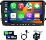 Autoraadio Volkswagen VW Jetta Tiguan Beetle Passat Golf Polo Touran traadita Carplay Android Auto 9-tolline puuteekraan VW autoraadio GPS SWC WiFi Bluetooth FMiga